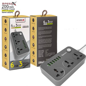 High Quality 3 Power Socket 6 Usb Ports Extension Power Lead Wire Cable Board