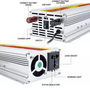 Sua-2000C Original Suoer 12v 2000w Sine Wave Solar Power Inverter And Charger 20A Usb 12v Dc To 230vac