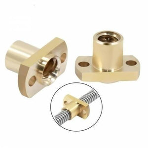 T8 Nut Pitch Lead 8mm Brass T8x8mm Flange Lead Screw Nut