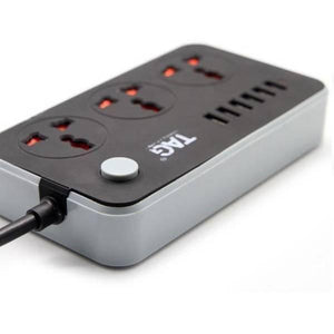 High Quality 3 Power Socket 6 Usb Ports Extension Power Lead Wire Cable Board