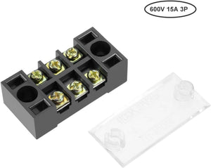 TB-1503L - 3 Terminal 600V 15A 3P Terminal Block Connector