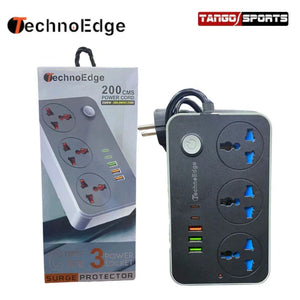 High Quality Technoedge Power Extension Board With 3 Usb Ports And 2 Type-c Power Sockets