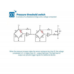 Thin Film Pressure Sensor FSR High Accuracy Flexible Analog Resistor RP-C7.6-LT
