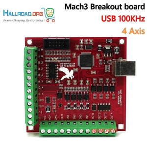Cnc Usb Mach3 100khz Breakout Board 4 Axis Interface Driver Motion Controller With Out Usb Cable