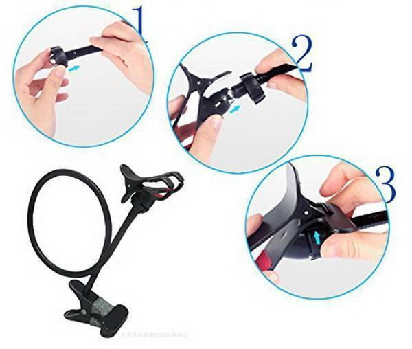 Dell Universal Cell Phone Holder Lazy Phone Gosseneck Holder Clip Bracket Flexible Long Mobile Stand