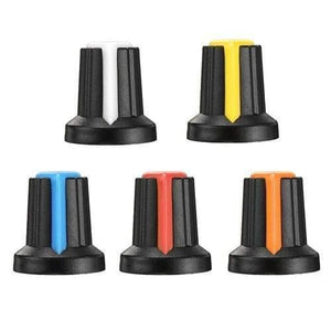 Wh148 15x17mm 6mm Shaft Hole Plastic Potentiometer Amplifier Knob