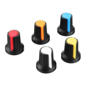 Wh148 15x17mm 6mm Shaft Hole Plastic Potentiometer Amplifier Knob