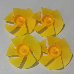 Diy Boat Model 6-blades Propeller 2mm Vortex Fan Paddle Toy Car Fan Spare Part 2*50mm