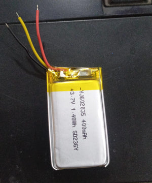 3.7V 400mAh 602035 Rechargeable Lithium Polymer Battery Lipo Cells
