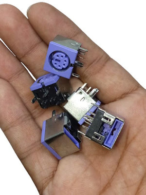 Pcb Mount 6 Pin Mini Din Socket Audio Video Connector