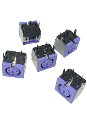 Pcb Mount 6 Pin Mini Din Socket Audio Video Connector