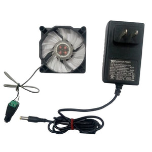 5v Led Fan With Power Supply And Female Dc Plug Kit