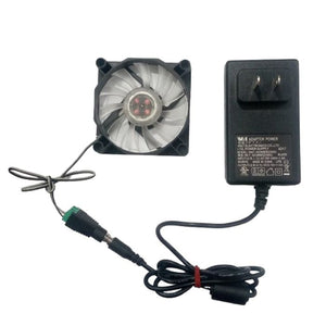 5v Led Fan With Power Supply And Female Dc Plug Kit