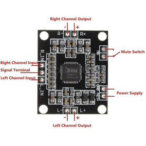 Xhm181 Xh M181 Pam8610 12v Dual-channel Stereo Audio Amplifier Board