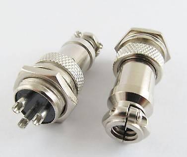 Xlr 3 Pin Cable Connector 16mm Chassis Mount 3pin Plug Adapter