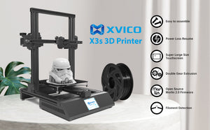 XVICO 3D Printer X3S DIY Kit Rapid Assembly with Open Source Marlin 2.0, Large Build Print Area 220mm x 220mm x 250mm