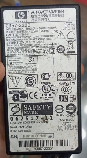 Used 32v Adapter Power Supply With 220v Power Cable