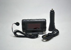 Clock Thermometer Ks-782a-5 1 Display Orange, Auto Cigarette Lighter