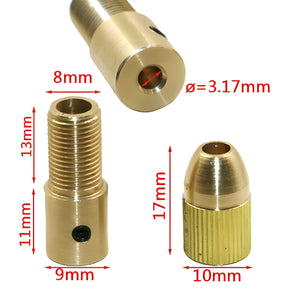 0.5-3mm Mini Drill Chuck Small Electric Drill Bit Collet Micro Twist Drill Chuck Set Power Tools