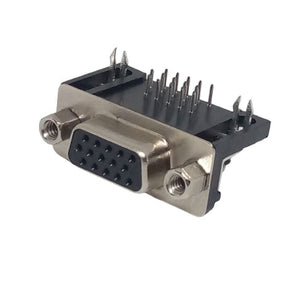 Db15 Female Right Angle Connector d Sub High Density Pcb Mounting 15 Pin 3 Rows Connector Dbhd 15