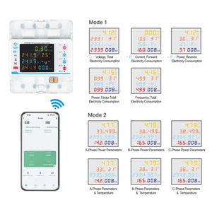 100a 3 Phase Smart Wifi Meter 22 In 1 3p4w Wifi Photovoltic Smart Meter