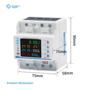 100a 3 Phase Smart Wifi Meter 22 In 1 3p4w Wifi Photovoltic Smart Meter