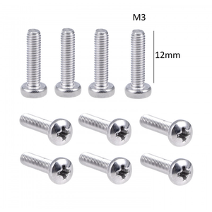 100pcs Pack 12mm M3 Screw