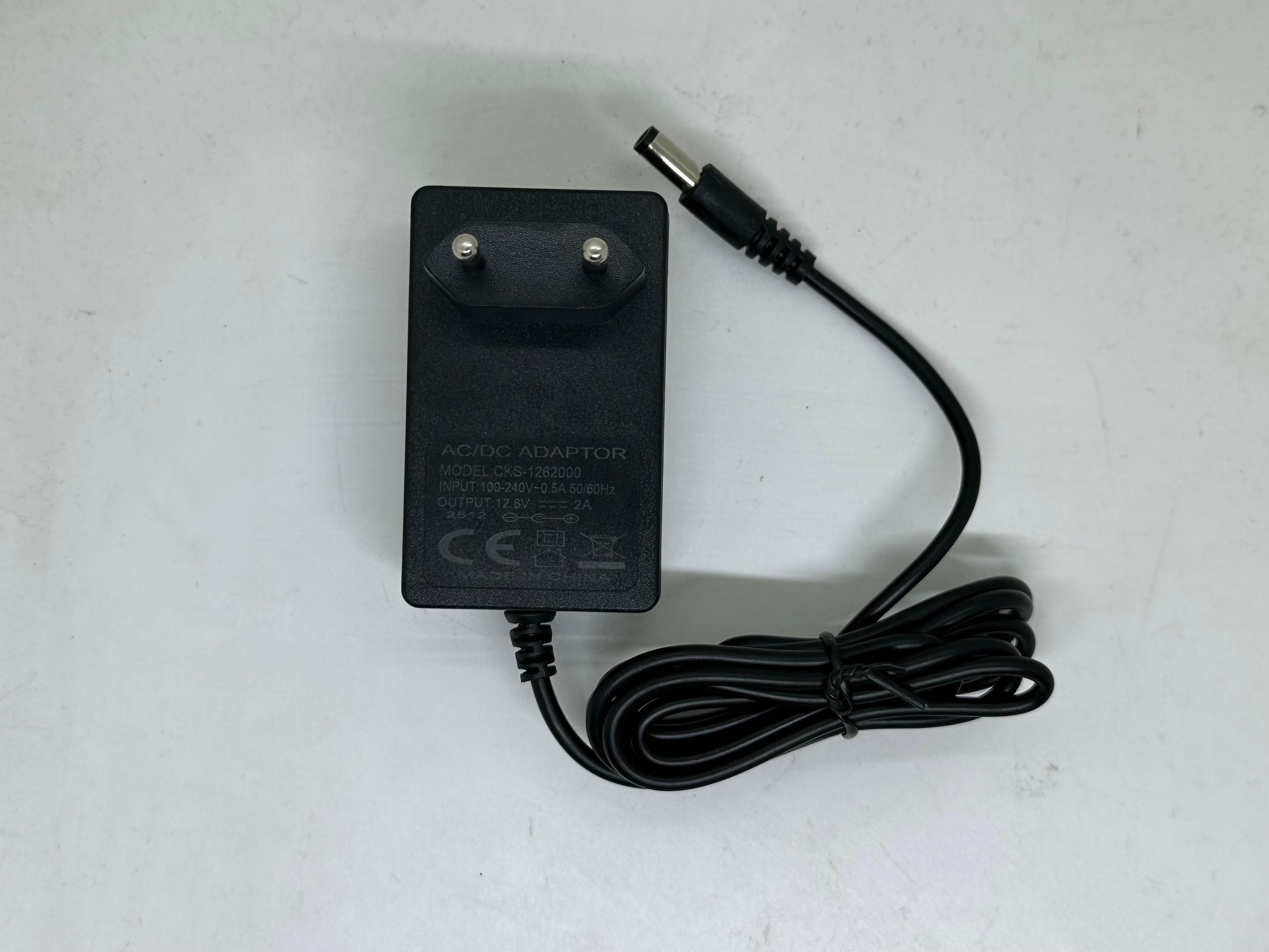 12.6v 2a Dc Power Adapter – Eu Plug With Barrel Jack