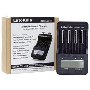 Liitokala Lii-500 Lcd Display 18650/26650 Speedy Rechargeable Lithium Battery Charger with Adaptor