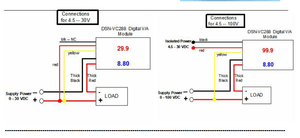 Dsn-vc288 Panel Mount Dc 100v 10a Voltmeter Ammeter