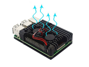Raspberry Pi 5 Aluminum Heatsink Case with Dual Fan - Digilog.pk