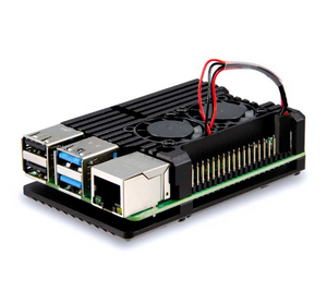 Raspberry Pi 5 Aluminum Heatsink Case with Dual Fan - Digilog.pk