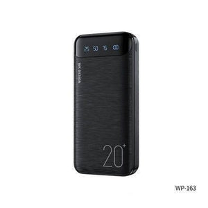 20000mah Fast Charging Power Bank Black Wp-163 Led Display