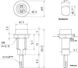 Tj-1-r 2mm Female Banana Connector