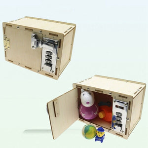 UnAssembled 3D Kids Wooden Lockbox Kit DIY Wooden