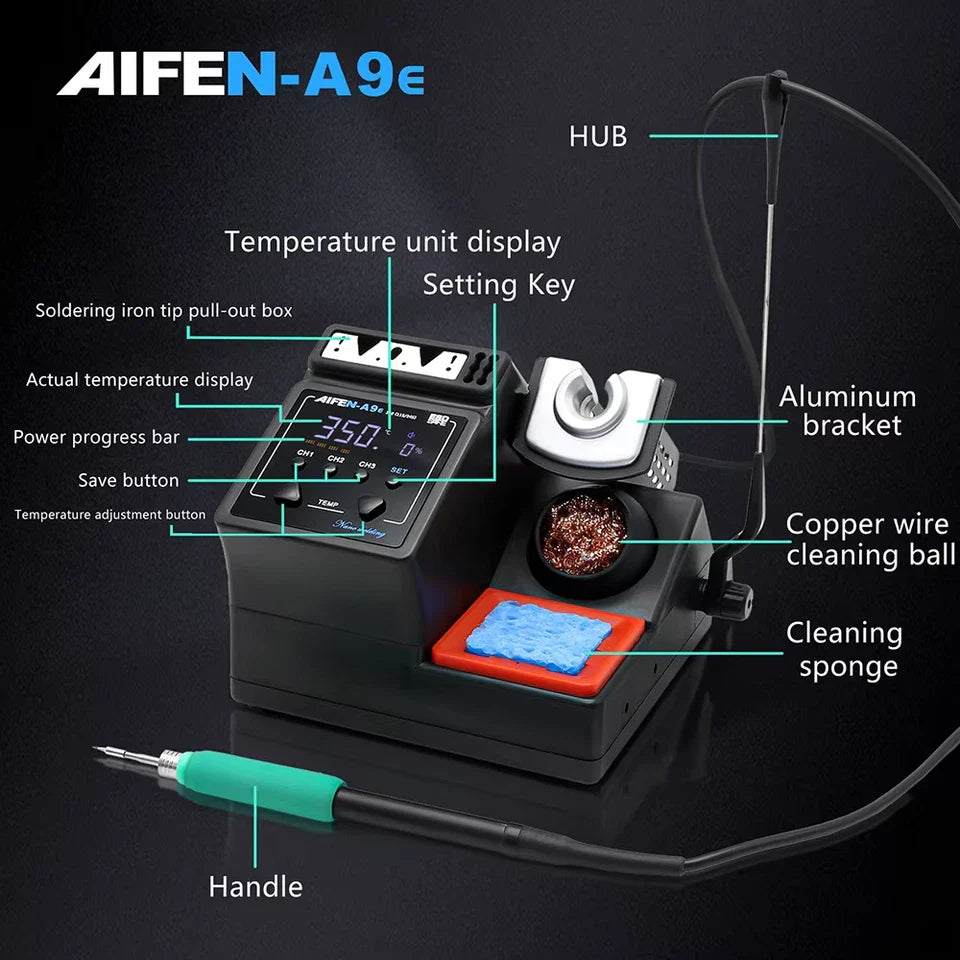 Aifen A9e Soldering Station 160w Temperature Control 3 Memory Storage T210 Tip
