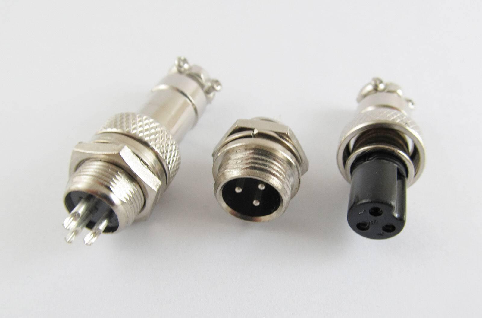 Xlr 3 Pins 12mm Audio Cable Connector Chassis Mount 3 Pin Plug Adapter