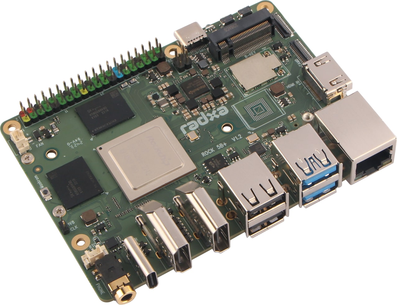 On Demand Radxa ROCK 5B RK3588 Rockchip 8-core CPU SBC, HDMI 8K Output, M.2 M Key Connector with PCIe 3.0, 4/8/16/32GB Option Single Board