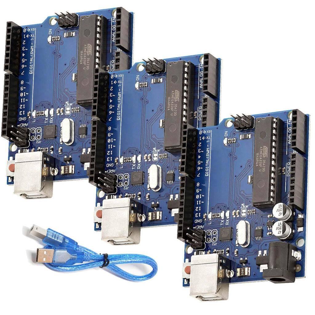Arduino Uno R3 Dip With Usb Cable Without Arduino Logo