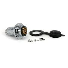 Metal Flange 25mm Head circular mil spec connector 10 pin socket