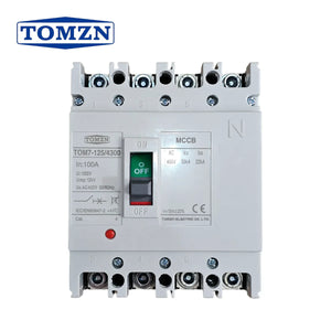 100a Tomzn Tom7-125/4300 Mccb 100a 4 Pole Circuit Breaker