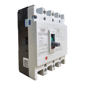 100a Tomzn Tom7-125/4300 Mccb 100a 4 Pole Circuit Breaker