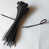 100 Pcs Black Color 6 Inch Cable Tie Zip Ties