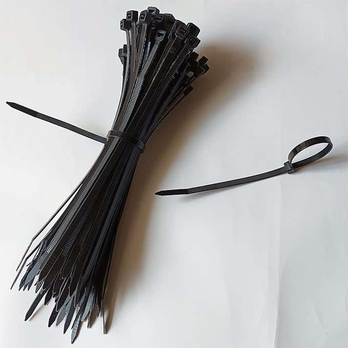 100 Pcs Black Color 6 Inch Cable Tie Zip Ties
