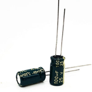 100uf 25v Electrolytic Polar Capacitor