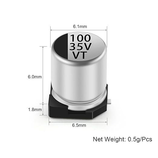 100uf 35v Vt Smd Capacitor | High-quality Surface Mount Capacitor | Digilog.pk