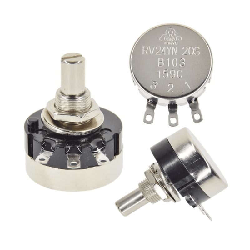 Rv24yn20sb103 10k Ohm Single Turn Potentiometer - Round Shaft - Carbon Film