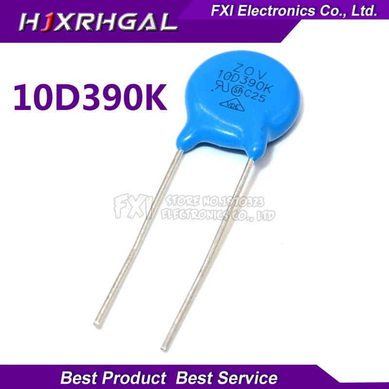 10d390k Varistor 390v 10mm Surge Protection Component