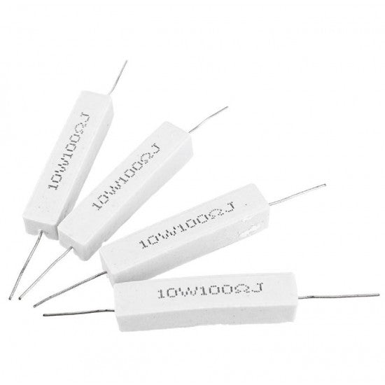 10Watt 10 Ohm Ceramic Cement Resistor - High Power, Fixed 5% Tolerance