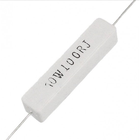 10Watt 10 Ohm Ceramic Cement Resistor - High Power, Fixed 5% Tolerance